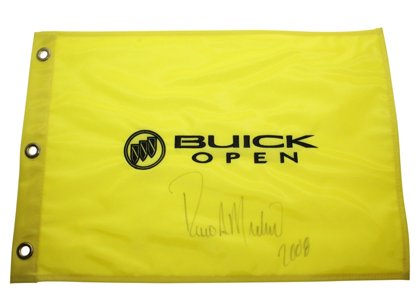 Rocco Mediate Signed Undated Buick Open Embroidered Flag JSA ALOA