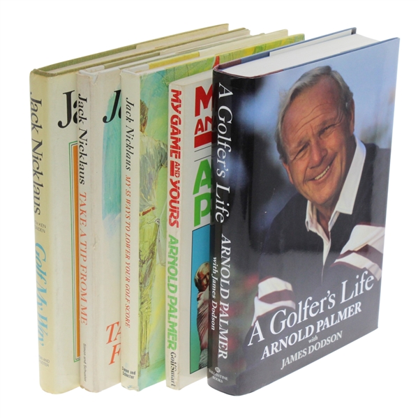 Lot of Five Golf Books - Two Arnold Palmer & Three Jack Nicklaus