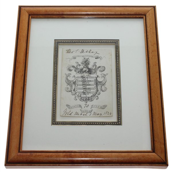 1824 Leith Thistle Golf Club Shield Score Card - May 1st, 1824 - Historic Original Piece