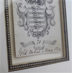 1824 Leith Thistle Golf Club 'Shield' Score Card - May 1st, 1824 - Historic Original Piece