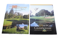 Fourteen Winner Signed PGA Championship Programs 1987-2008 JSA ALOA