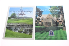 Fourteen Winner Signed PGA Championship Programs 1987-2008 JSA ALOA
