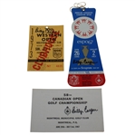 Three Billy Casper Signed Items from Victories - Tickets & Scorecard JSA ALOA
