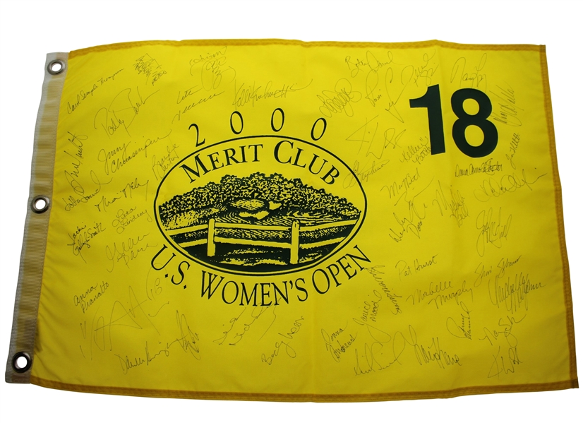 2000 Womens US Open at Merrit Club Multi-Signed Flag - 40+ Signatures JSA ALOA