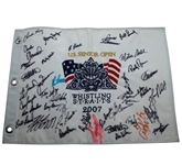 2007 Senior Open at Whistling Straits Multi-Signed Embroidered Flag JSA ALOA
