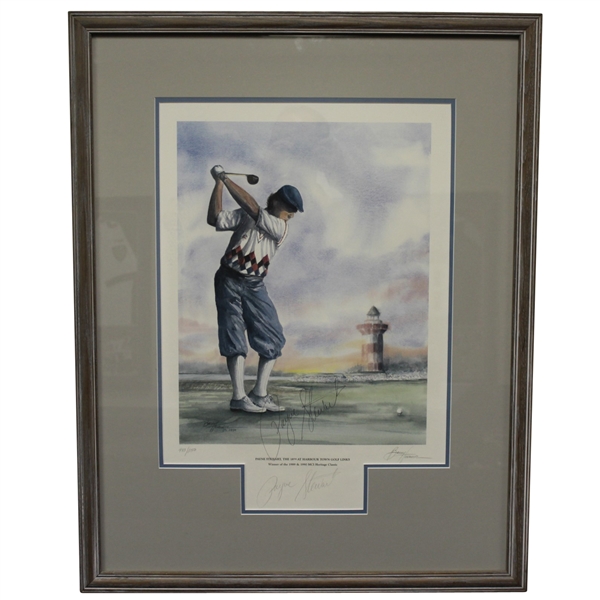 Payne Stewart Signed Ltd Ed 18th at Harbour Town Golf Links Lithograph #433 - Framed JSA ALOA