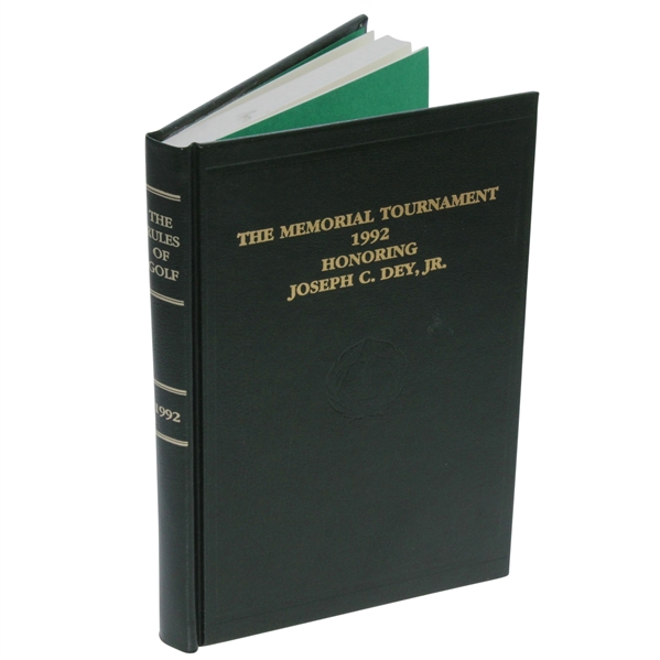 1992 Memorial Tournament Ltd Ed Book Honoring Joseph C. Dey, Jr. #25/220