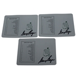 Three Gary Player Signed Augusta National Scorecards JSA ALOA
