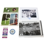 1966 US Open Ticket, Program, Guest Badge, Palmer & Casper Photo, Casper Signed Photo JSA ALOA