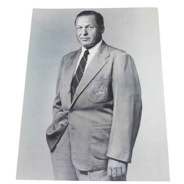 Bobby Jones Wearing Augusta National GC Jacket Black & White Photo 11x14