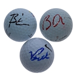 Brian Urlacher, Bode Miller, and Bruce Arians Signed Golf Balls JSA ALOA