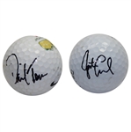 David Toms & Justin Leonard Signed Golf Balls JSA ALOA