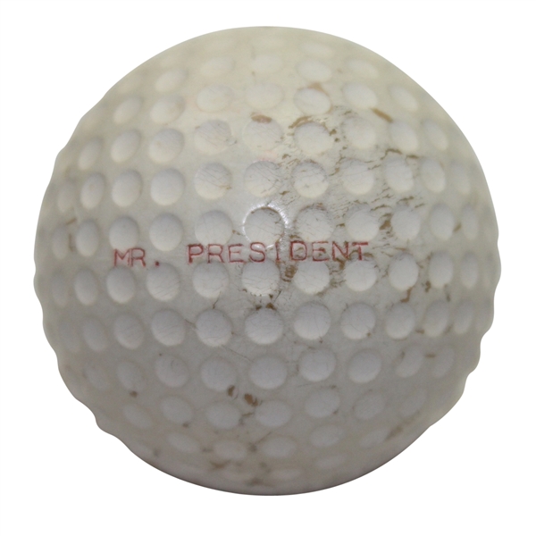 Dwight Eisenhower Personal Spalding Dot #2 MR. PRESIDENT Golf Ball (With Consistent Use)
