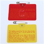 1972 & 1975 Masters Tournament Series Badges - Nicklaus 4th & 5th Masters Wins