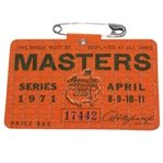 1971 Masters Tournament Series Badge #17442 - Charles Coody Winner