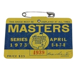 1973 Masters Tournament Series Badge #4939 - Tommy Aaron Winner