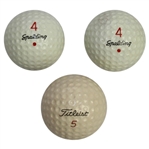 Jack Flecks 3 PGA Tour Winning Final Putt Golf Balls - 1955 US Open Win Over Ben Hogan