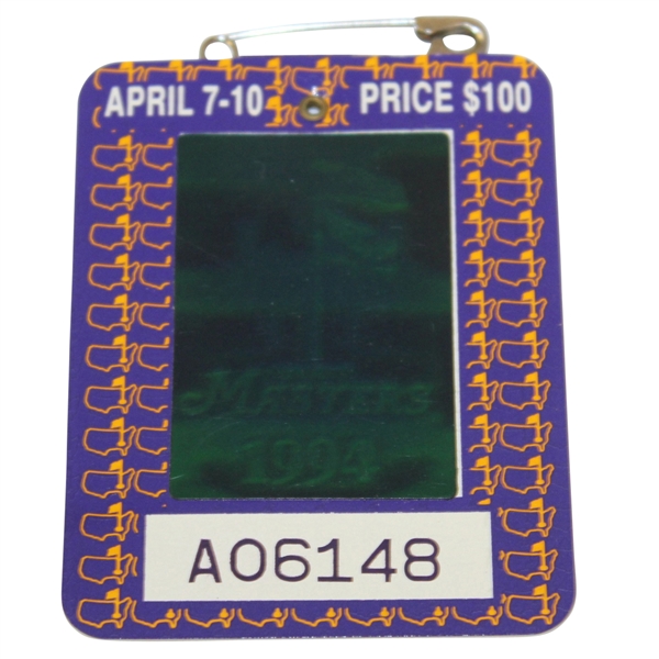 1994 Masters Tournament Series Badge #A06148 - José María Olazábal Win