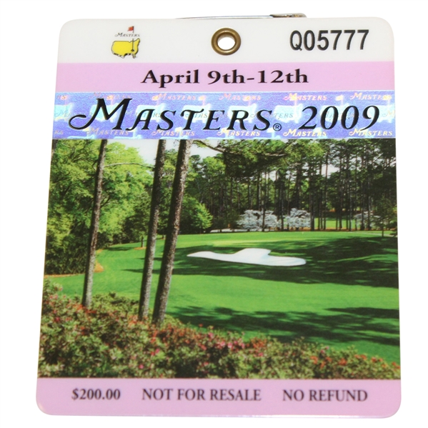 2009 Masters Tournament Series Badge #Q05777 - Ángel Cabrera Win