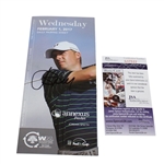 Jordan Spieth Signed 2017 Phoenix Open Pairing Sheet JSA #S07522