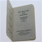 1933 Golf Penalties Booklet - Compliments of Dunlop Tire & Rubber Co.