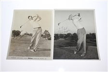 Fourteen Signed Photos - One Framed - Jacklin, Bolt, Mangrum, & others JSA ALOA