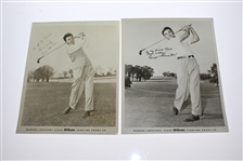 Fourteen Signed Photos - One Framed - Jacklin, Bolt, Mangrum, & others JSA ALOA