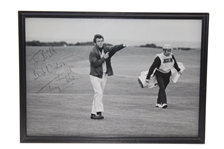 Fourteen Signed Photos - One Framed - Jacklin, Bolt, Mangrum, & others JSA ALOA