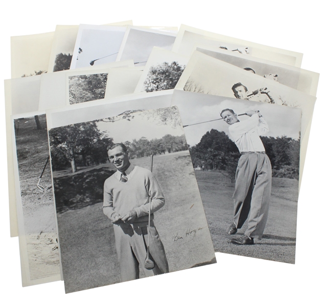 Seventeen Black & White 8x10 Photos - Male & Female Golfers - Hogan, Nelson, others