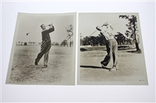 Seventeen Black & White 8x10 Photos - Male & Female Golfers - Hogan, Nelson, others