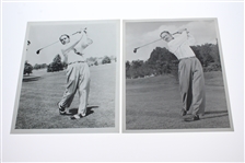 Seventeen Black & White 8x10 Photos - Male & Female Golfers - Hogan, Nelson, others