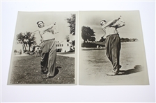 Seventeen Black & White 8x10 Photos - Male & Female Golfers - Hogan, Nelson, others