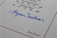 Byron Nelson Signed Ltd Ed '60th Anniversary of the Greatest Year in Golf' Art Piece #100 JSA ALOA