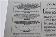 Byron Nelson Signed Ltd Ed '60th Anniversary of the Greatest Year in Golf' Art Piece #100 JSA ALOA