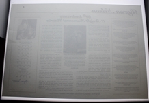 Byron Nelson Signed Ltd Ed '60th Anniversary of the Greatest Year in Golf' Art Piece #100 JSA ALOA