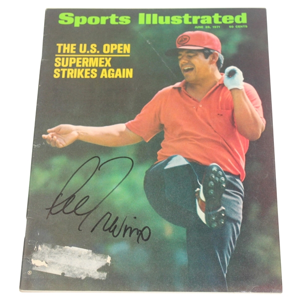 Lee Trevino Signed Sports Illustrated Supermex Strikes Again 6/28/1971 JSA #P36694