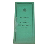 Official 1950 Records of the Masters Tournament Booklet