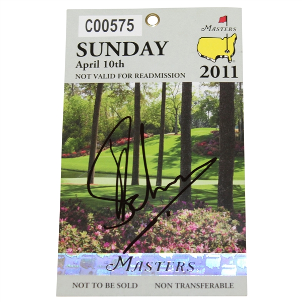 Charl Schwartzel Signed 2011 Masters Series Badge #C00575 JSA ALOA