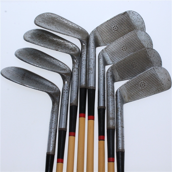 Robert T. Jones Jr. Spalding Kro-Flite Set of Irons 2-9 - Pat. 1,551,562 - Roth Collection