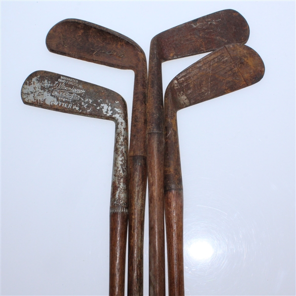 Four Classic Hickory Golf Clubs