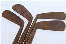 Four Classic Hickory Golf Clubs