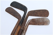 Four Classic Hickory Golf Clubs