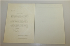 Ed Sullivan Letter to Ben Hogan and Western Union Telegram Correspondence