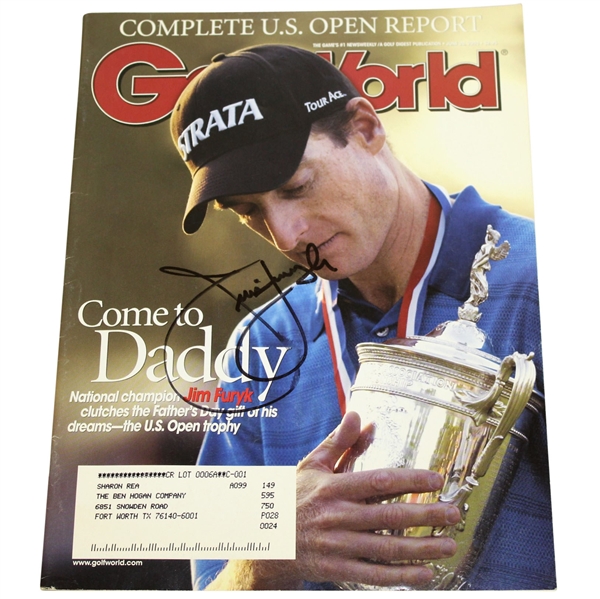 Jim Furyk Signed June 20, 2003 Golf World Magazine JSA ALOA