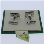 Masters Undated Green and Yellow Enamel Logo Cuff Links