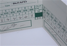 Seve Ballesteros & Larry Nelson Signed 1993 Official US Open Used Scorecard JSA ALOA