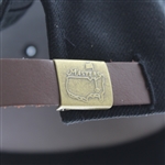 Augusta National Masters Hat - Black with Brown Leather Patch