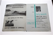 1947 US Amateur Championship Program Signed by Winner Skee Riegel JSA ALOA
