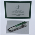 2007 Masters Tournament Gift - Money Clip with Presentation Card and Box