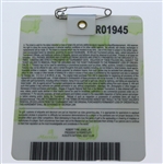 Zach Johnson Signed 2007 Masters Series Badge #R01945 with Inscription JSA ALOA